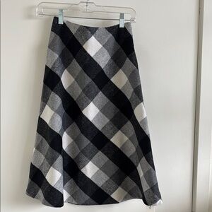 Amèlie - Plaid Wool Skirt, Hight Waisted, 0, NW